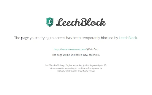 LeechBlock NG ডাউনলোড করুন – কাজের ফোকাস ও প্রোডাক্টিভিটি বাড়ান - Screenshot 2