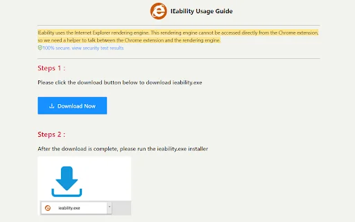 IEability ডাউনলোড করুন – Chrome-এ Internet Explorer মোড ব্যবহার করুন - Screenshot 1