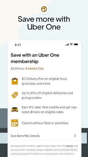 Uber ডাউনলোড করুন – রাইড শেয়ারিং এবং ট্যাক্সি সার্ভিস অ্যাপ - Screenshot 7