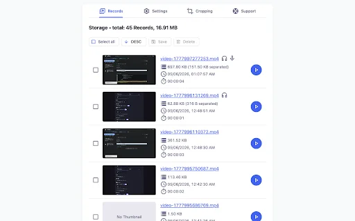 Instant Tab Recorder ডাউনলোড করুন – সেরা স্ক্রিন রেকর্ডার - Screenshot 2