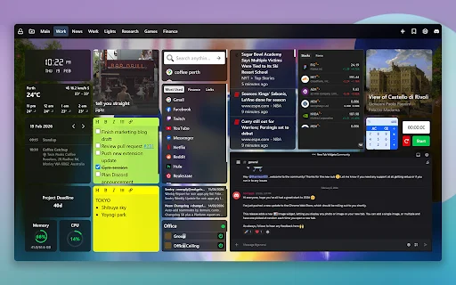 New Tab Widgets ডাউনলোড করুন – আপনার পার্সোনাল ড্যাশবোর্ড - Screenshot 4