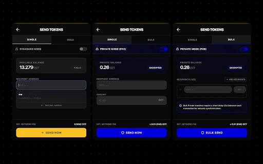 0xio Wallet ডাউনলোড করুন – Octra নেটওয়ার্কের জন্য সেরা ক্রিপ্টো ওয়ালেট - Screenshot 3