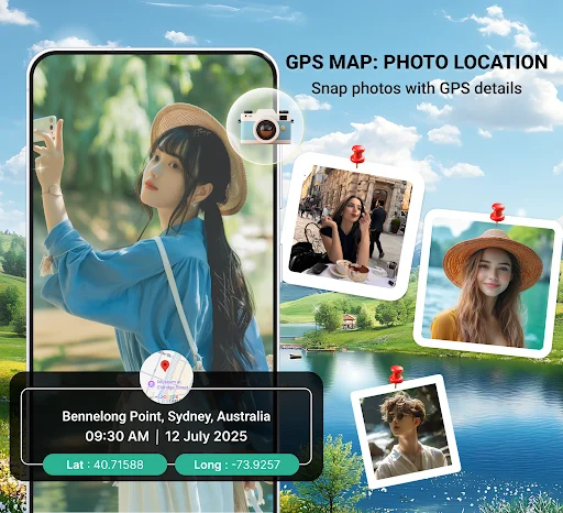 GPS Camera & Map Viewer ডাউনলোড করুন – লোকেশন ও টাইমস্ট্যাম্প সহ সেরা অ্যাপ - Screenshot 1