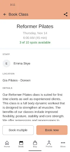 Gia Pilates অ্যাপ ডাউনলোড করুন – ক্লাস বুকিং ও ফিটনেস ট্র্যাকিং ফ্রি - Screenshot 3