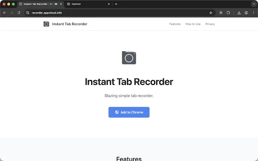 Instant Tab Recorder ডাউনলোড করুন – সেরা স্ক্রিন রেকর্ডার - Screenshot 1