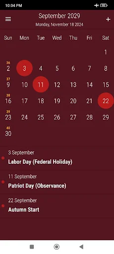 US Calendar 2026 ডাউনলোড করুন – ছুটির দিন ও রিমাইন্ডার সহ - Screenshot 15