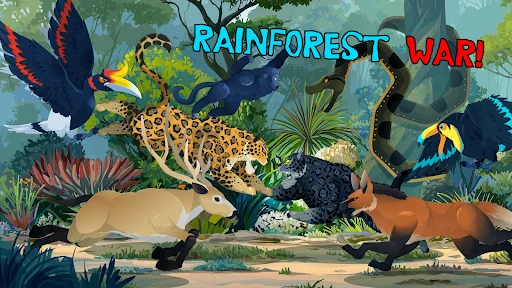 Tiger Fights Lion: Forest War ডাউনলোড করুন – সেরা অ্যাকশন গেম - Screenshot 1
